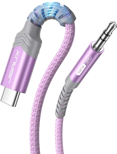 Miniatura 15 de JSAUX - Cable USB C a conector de audio auxiliar de 3,5 mm para iPhone 17 Pro Max/Air [1 m], cable tipo C a auriculares de 3,5 mm para coche estéreo