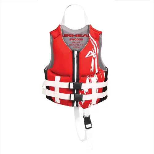 Airhead Swoosh Kwik-Dry Neolite Life Jacket, US Coast Goard Approved Type III Life Jacket, Adult and Youth Sizes Rojo