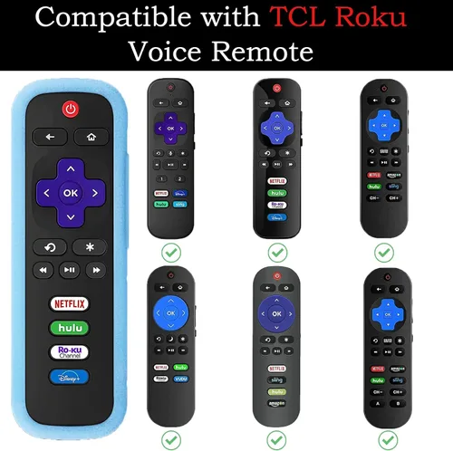 Miniatura 2 de Funda protectora de silicona para control remoto de Roku Funda universal para control remoto Roku de TCL Hisense con rastreador, luz