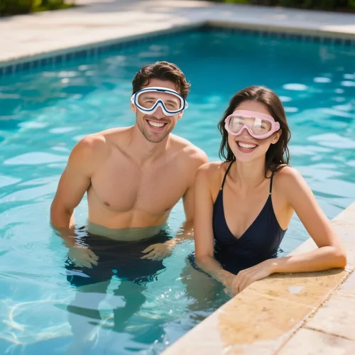 Miniatura 7 de Gafas de natación, visión amplia, visión clara, gafas de natación para adultos, protección UV antivaho, sin fugas, gafas de piscina Azul blanco