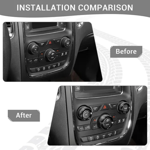 Miniatura 2 de para Challenger Cubierta de Mando de AC/Radio para Dodge Charger 2011+/Challenger 2015+/RAM 2012-2017/Durango 2016-2022/Chrysler 300C 2011+ Negro