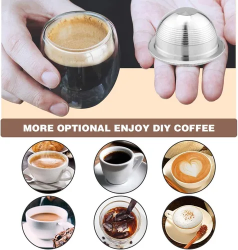 Miniatura 6 de CAPMESSO Cápsula de café reutilizable de acero inoxidable: cápsula de café recargable de metal para elaborar café expreso, compatible con Nespresso