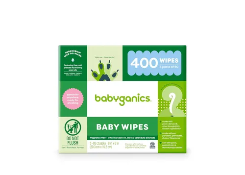 Toallitas Babyganics húmedas para bebé, sin perfume, el envase puede variar