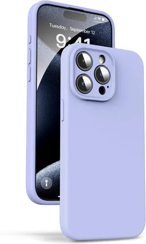 Miniatura 43 de Supdeal Funda de silicona líquida para iPhone 12 Pro Max, [protección de cámara] [antihuellas dactilares] [carga inalámbrica] Funda protectora de 4