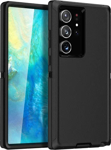 Miniatura 10 de MXX - Funda compatible con Samsung Galaxy S23 Ultra, 3 capas de protección completa, resistente, resistente, a prueba de golpes y polvo, para 23