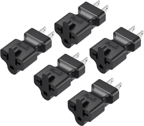 Miniatura 11 de [4 en 1] Enchufe de CA doméstico de 15 amperios a adaptador de hoja T de 20 amperios, 5-15P a 5-15R/5-20R /6-15R / 6-20R, adaptador de corriente