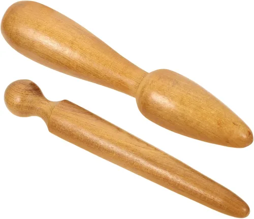 Miniatura 2 de GLEAVI Sets de palos de masaje de madera Set de herramientas de masaje de mano para pies manos guasha herramienta de alivio de palillos piezas
