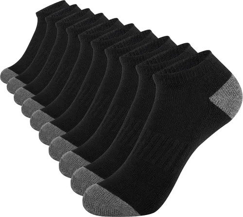 Miniatura 7 de Comfoex 10 pares de calcetines para niños de 4-6, 6-8, 8-10 años, calcetines deportivos de corte bajo para niños, calcetines cortos medio acolchados