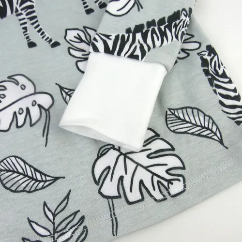Miniatura 4 de HonestBaby Paquete múltiple de 2 piezas de pijamas de pijama 100% algodón orgánico para bebés y niñas pequeñas