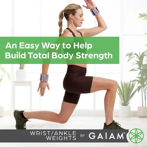Miniatura 2 de Gaiam Wrist and Ankle Weights, Wearable Bracelet to Strengthen, Tone & Sculpt, Adjustable Ankle Weights for Women & Men for Yoga, Dance, Pilates