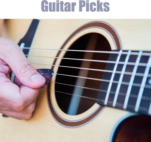 Miniatura 5 de KEIAHUAN Cool Skull - Púas de guitarra – Plectros triángulos clásicos para bajos, guitarras acústicas y eléctricas – Púas pesadas para guitarristas