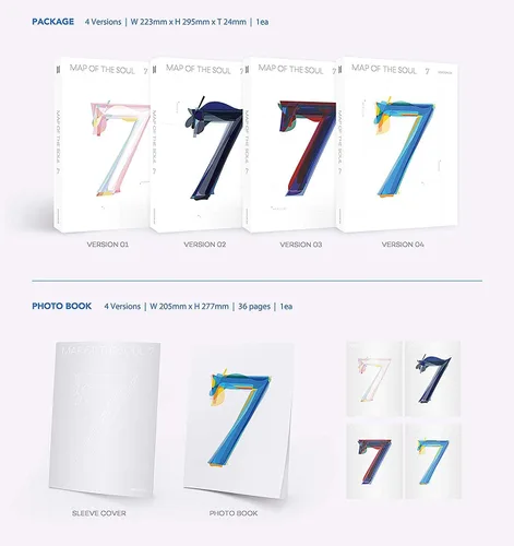 Miniatura 3 de Bighit Ent BTS Bangtan Boys - MAPA del alma: 7 [1 ver. Set] 1 álbumes+Juego de tarjetas fotográficas adicionales