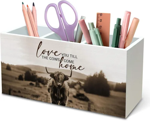 Miniatura 35 de DILSJ Organizador inspirador de 2 compartimentos para lápices, organizador para escritorio, amantes de los pollos regalos para mujeres, Live Like