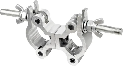 Miniatura 11 de Abrazadera giratoria de armadura de iluminación para luces, abrazadera de armadura de doble cabezal, abrazadera de tubo giratorio dual de 30 mm-35
