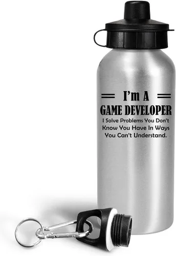 Miniatura 2 de Im a Game Developer Designer Water Bottle Tumbler 20oz Reusable Drinkware - Solve Problems - Cute Gifts for Video Gaming Design Dev Team Development