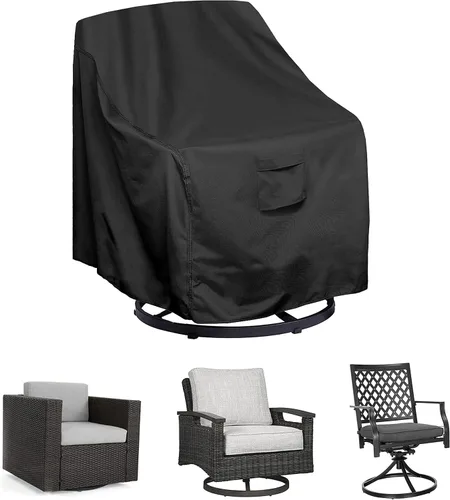 Miniatura 9 de WOMACO Funda apilable para silla de patio, impermeable, para exteriores, con respaldo alto, resistente al agua, para muebles de exterior, protector