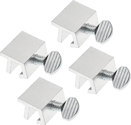 Prime-Line U 9819 Aluminio, cerradura de seguridad para ventanas corredizas (paquete de 4)