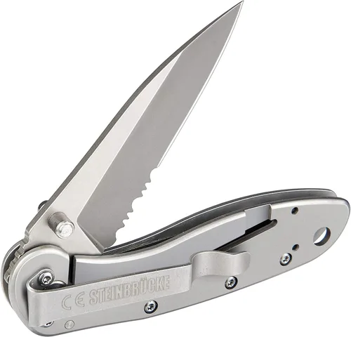 Navaja de bolsillo plegable con clip, cuchillos de bolsillo para hombre, hoja de acero inoxidable Sandvik 14C28N de 3.1 pulgadas, con revestimiento