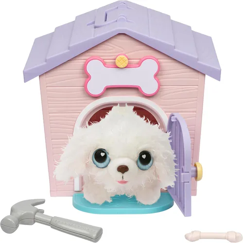 Miniatura 7 de Little Live Pets Figuras de gato para niños, juego de animales de caseta interactivo con más de 25 sonidos, juguetes al aire libre para niñas de 5+