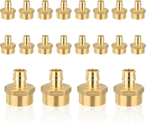 Miniatura 10 de PEX-A - Accesorios de expansión PEX-A, adaptador NPT roscado hembra PEX-A de 1/2 x 1/2 pulgadas, accesorios de tubería de expansión de latón