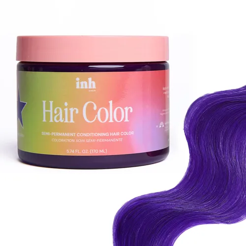 Miniatura 15 de INH Tinte semipermanente para el cabello, acondicionador de depósito de color, tinte rosa para el cabello, sin blanqueador, sin peróxido, tinte