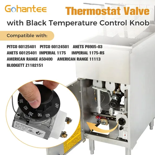 Miniatura 3 de gohantee Termostato 1175 RX-1-36, 60125401 Termostato para freidora, control de termostato de freidora de horno compatible con Pitco 60124501