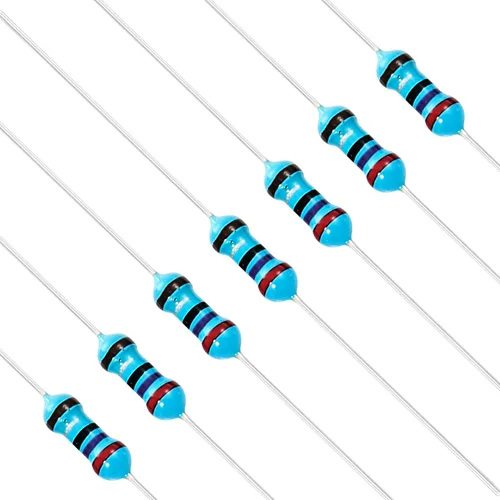 Miniatura 18 de Chanzon 100pcs 1/4W (0.25W) 62 Ohmios Resistencia fija de película metálica Ohmios 0.01 ±1% Tolerancia 62R MF Resistencias de orificio pasante