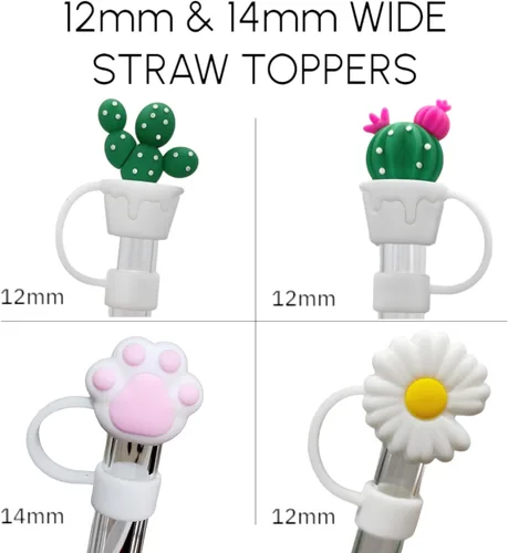 Miniatura 2 de 4 fundas grandes para pajitas Boba, 0.472 in y 0.551 in, puntas de paja de silicona jumbo para pajitas de vidrio Boba anchas y grandes