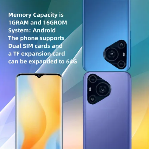 Miniatura 4 de Teléfono desbloqueado, pantalla HD de 6.5 pulgadas, 3GB RAM+16GB ROM/TF 128GB, red 4G, cámara 2MP+13MP, 3000mah, chip de alta velocidad de 4 núcleos