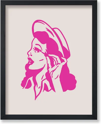 Miniatura 51 de Poster Master Póster retro de vaquera rosa con texto en inglés "Raise Hell", diseño de pared occidental, regalo para hombres y mujeres, decoración