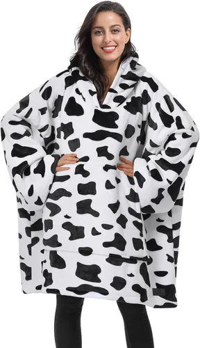 Miniatura 45 de Tirrinia Sudadera Manta de Gran Tamaño con Capucha, Mantas Sherpa Esponjosas Vestibles, Manta Sudadera Reversible y Acogedora, Regalo para Adultos #