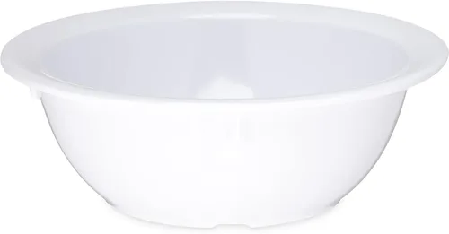 Carlisle FoodService Products Kingline - Tazón de plástico reutilizable para el hogar y restaurantes, melamina, 12.5 onzas, color blanco, (paquete