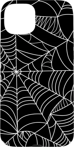 Miniatura 9 de iPhone 12 Mini Spider Web Halloween patrón espeluznante en caso negro