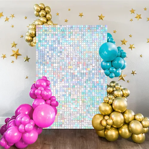 Miniatura 14 de Fondo negro brillante para pared, 3 x 4 pies, fondo de fotos de graduación con purpurina para fiestas, aniversarios, discotecas, cumpleaños