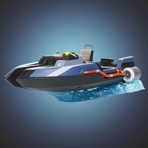 Miniatura 7 de FORTNITE Hasbro Victory Royale Series - Vehículo coleccionable de lujo de lancha motora Deluxe con accesorios, 19.6 pulgadas (49.8 cm)