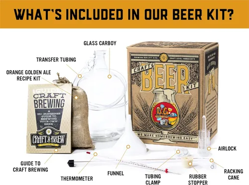 Miniatura 3 de Craft A Brew - O.G. Orange Golden - Kit de elaboración de cerveza - Haz tu propia cerveza artesanal - Equipo completo y suministros - Kit de inicio