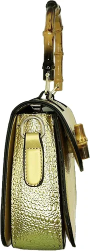 Miniatura 5 de Bolso de mano de cuero artificial de bambú con asa superior para mujer, elegante bolso de noche, regalo para mujer, hecho a mano