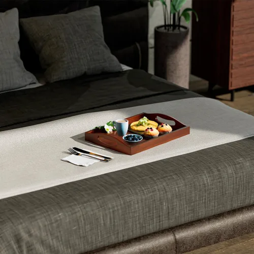 Miniatura 2 de Bandeja de Servir de Bambú Comfify - Elegante Bandeja Otomana para Entretenimiento y Decoración - Diseño Versátil y Elegante - Perfecta para Servir