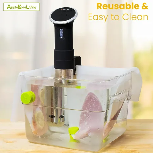 Miniatura 8 de KORE Sous Vide - Imanes pesados, acero inoxidable y silicona de grado alimenticio, mantienen las bolsas de alimentos completamente sumergidas