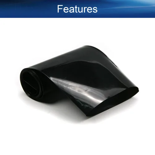 Miniatura 3 de Bettomshin 3.74 pulgadas ancho plano batería termorretráctil tubo DIY batería PVC calor tubo envoltura 3.28 pies longitud negro para 18650 batería