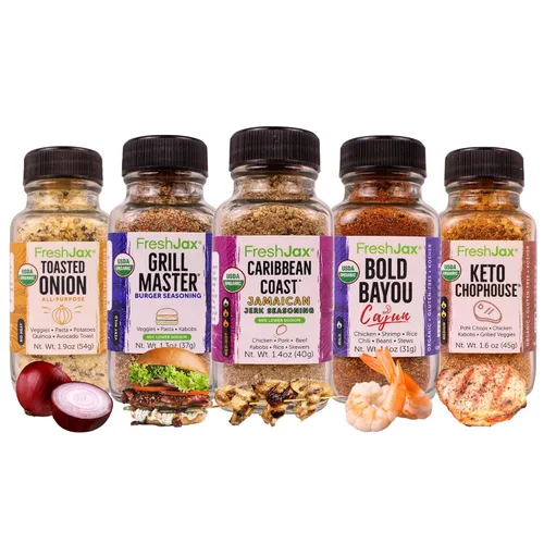 Miniatura 21 de FreshJax Set de Condimentos para Desayuno con Caja de Regalo – 5 Especias Orgánicas para Huevos, Omelettes, Tostadas de Aguacate, Panqueques, Avena