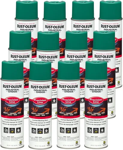 Miniatura 6 de Rust-Oleum 203023 Industrial Choice - Pintura en aerosol para marcado a base de disolvente invertido, 17 onzas, verde fluorescente