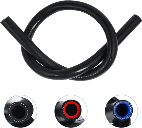 KDP 3/4"X10FT(ID:19MM) 3.0 M Manguera de silicona reforzada de 2 capas para calentador, refrigerante, radiador, línea de vacío, 4MM de espesor,
