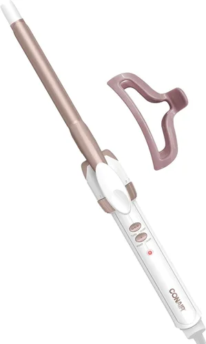 Miniatura 13 de Conair Rizador de barril extra largo de cerámica doble de 1 1/4 pulgadas, rizos sueltos para todo tipo de cabello, 30 ajustes de calor, apagado