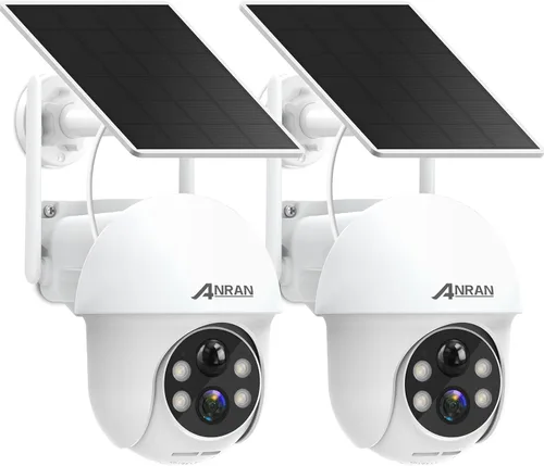 Miniatura 10 de ANRAN - Cámara de seguridad inalámbrica para exteriores con visión de 360°, cámara solar para exteriores con sirena inteligente, focos, visión Gris