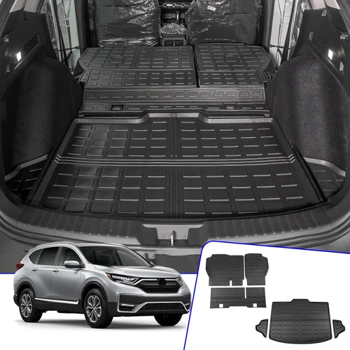 Miniatura 11 de Rongtaod Tapete de carga compatible con Honda CRV 2017-2022, forro de carga para maletero, revestimiento de maletero de elastómero termoplástico