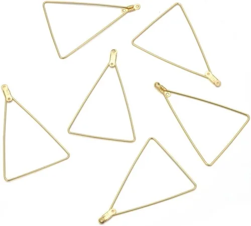 Miniatura 6 de 10 piezas Adabele resistentes al deslustre de 1.181 in círculo redondo con cuentas de aro chapado en oro amarillo de 18 quilates para aretes
