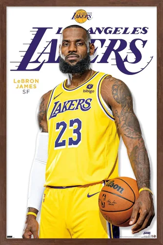 Miniatura 16 de NBA Los Angeles Lakers - Póster de pared de la serie 23 de LeBron James, 22.4 pulgadas de largo x 14.7 pulgadas de ancho, versión enmarcada