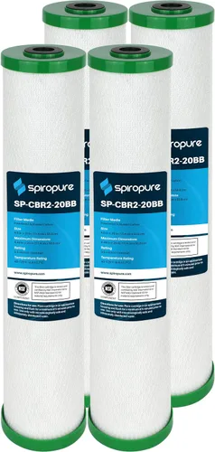 Miniatura 30 de SpiroPure SP-CBR2-10 10x2.5 0.5 Micron NSF Certificado NSF Cartucho de filtro de agua de bloque de carbono CBR2-10 155268-43 SMCB-2510 (caja de 12)