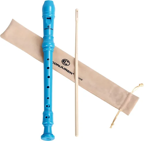 Miniatura 9 de CONJURER Grabadora soprano para niños y estudiantes, 10 unidades, flauta alemana de 8 agujeros, para principiantes, con varilla de limpieza y bolsa